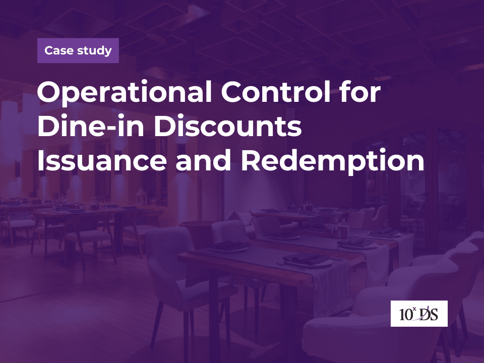 Operational Control for Dine-in Discounts Issuance & Redemption