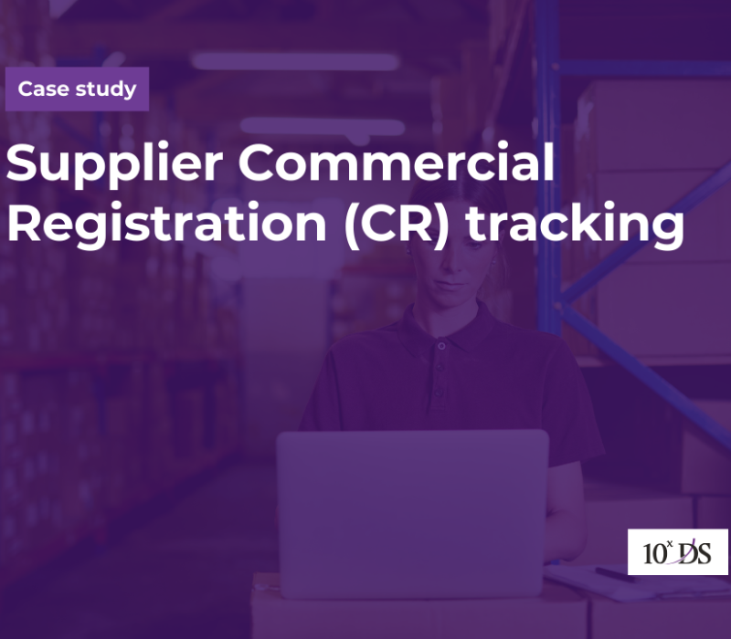 Supplier Commercial Registration (CR) tracking